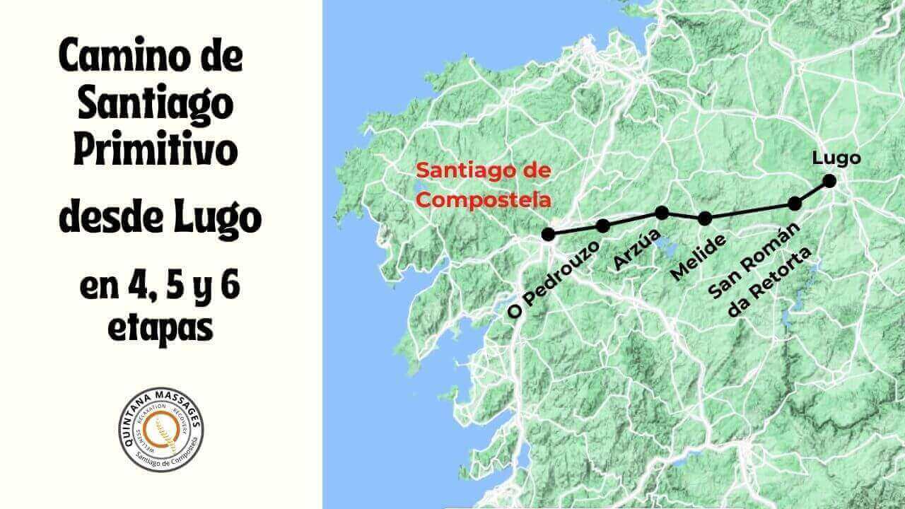 Camino de Santiago Primitivo desde Lugo ETAPAS