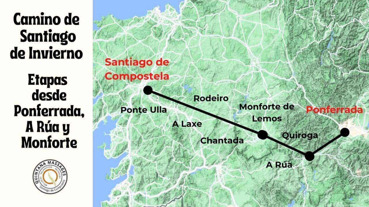 Camino de Santiago de Invierno etapas desde Monforte y Ponferrada