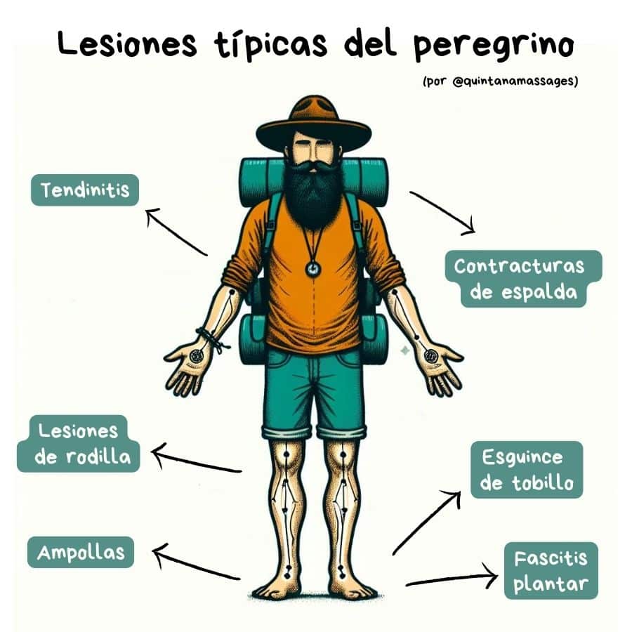 lesiones del peregrino más frecuentes
